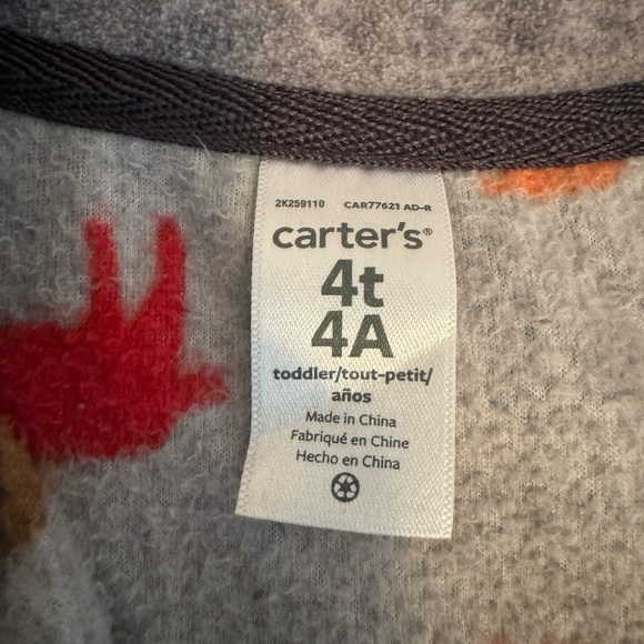 Carter’s fleece vest with fall animals - Picture 2 of 5